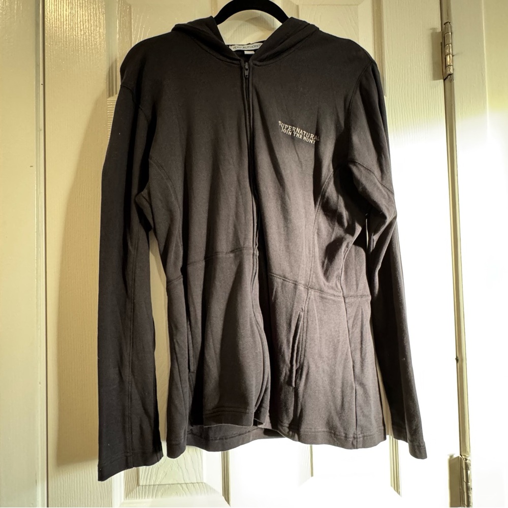 Port Authority Dark Gray Zip-Up Jacket Size Large